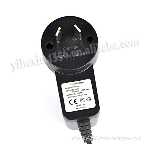 AC100 - 240V Input DC8.4V Output AU Battery Portable Charger for headlamp bike light flashlight